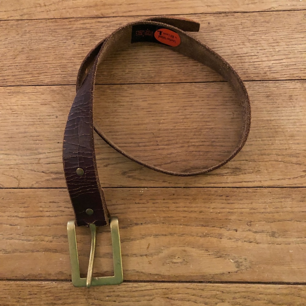 Bill Lavin Leather Island Distressed Brown Belt - Size 36